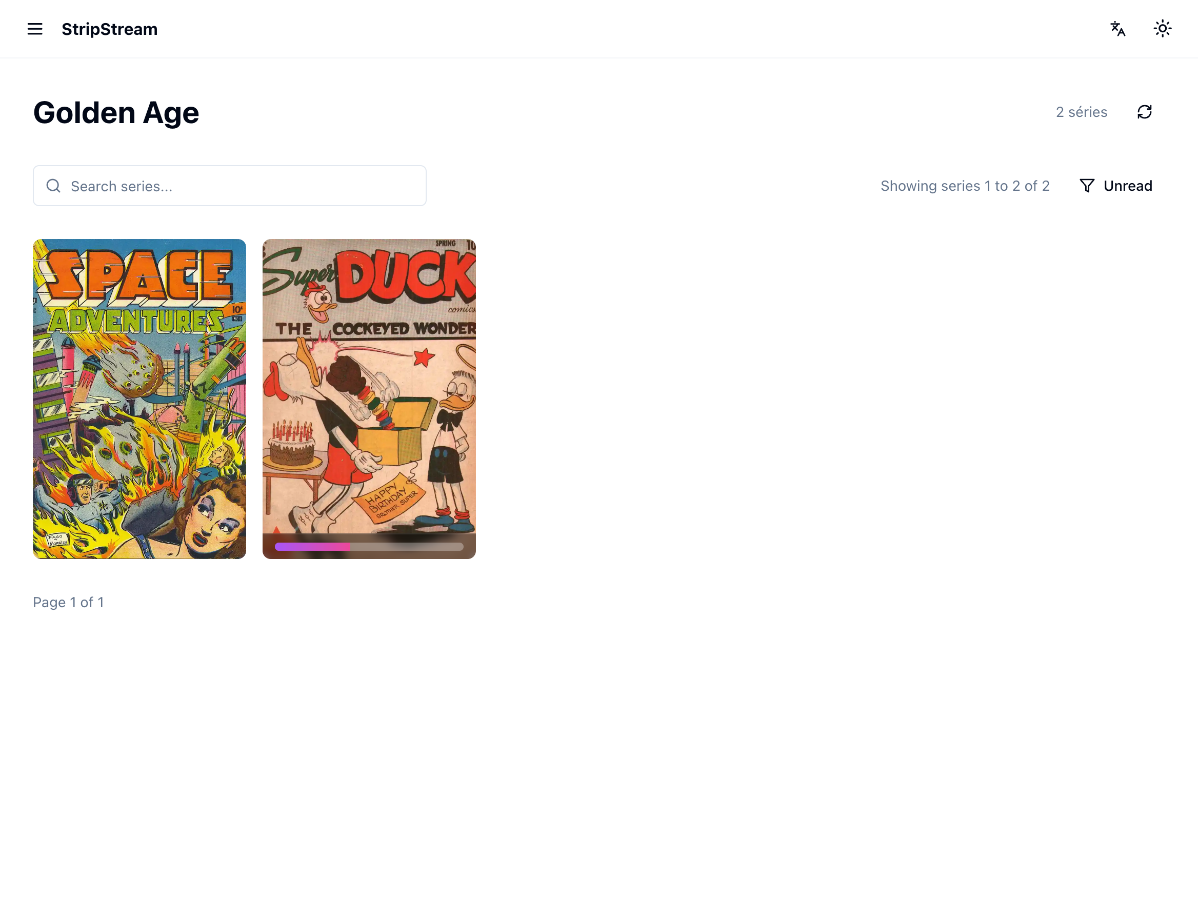 Capture d'écran de l'application